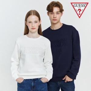 게스 남성 기모 1981 자수 맨투맨_MN4K9461