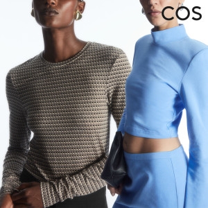 COS 핏팅 지그재그 디자인팀 롱슬리브 티셔츠 2컬러