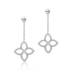 미꼬  로시오 18K 할로우 다이아몬드 드롭 귀걸이 HDMI0547E