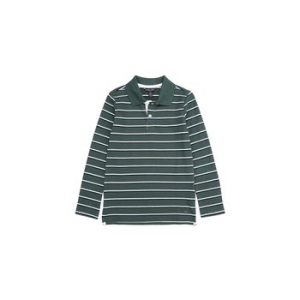 비비 키즈 남아 코튼 피케 스트라이프 폴로 셔츠 그린 NTKB2684IDF