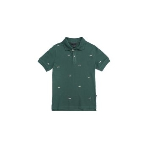 비비 키즈 남아 코튼 피케 숏-슬리브 엠브로이더리 셔츠 그린 NTKB2672IDF