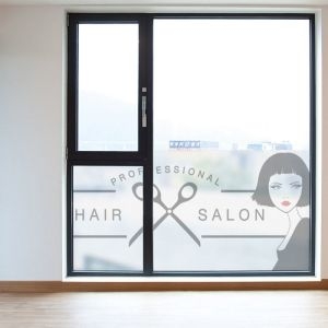 꾸밈  무점착유리시트지 dmim558_m 프로페셔널헤어살롱