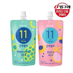 빙그레  11kcal 곤약젤리 청포도 15개 + 복숭아 15개