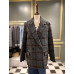 SISLEY 리버플 체크 더블자켓 SAJKC3361 강남