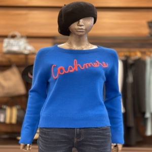 제시뉴욕 캐시미어 양모 레터링 니트티 MBA5NRKO0570