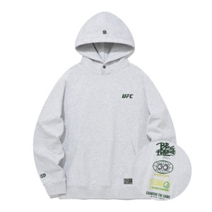 UFC 유에프씨 코엑스몰 30주년 체인징 더 게임 릴렉스 핏 후드 티셔츠 멜란지그레이 U2HDU2106M1