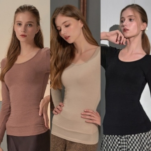 WOX 여성 히트 브라탑 배쏙티 긴팔형 보정속옷