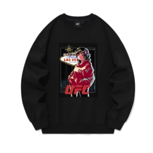 UFC  X 나무13 라스베가스 오버핏 맨투맨 블랙 U2SWU3311BK