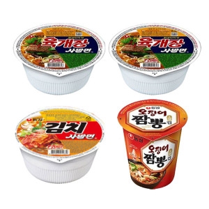 농심  육개장사발면12개 + 김치사발면6개 + 오징어짬뽕컵6개