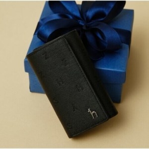 헤지스 음각패턴 소가죽 키홀더_HJWA3F566BK