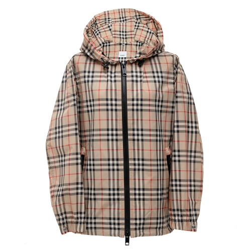 버버리 여성 빈티지 체크 후드 재킷_8059490