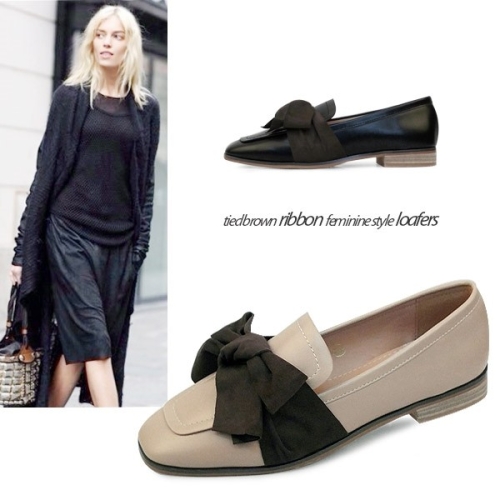 KamiEtMuse 오버리본 훼미닌 로퍼 KM18w105 오가게-트렌드한 데일리룩 매일 업뎃