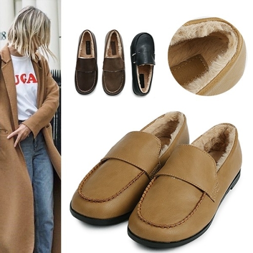 KamiEtMuse 오가게  까미에뮤즈   스티치 퍼 로퍼 KM19w206 오가게 트렌드한 데일리룩 매일 업뎃