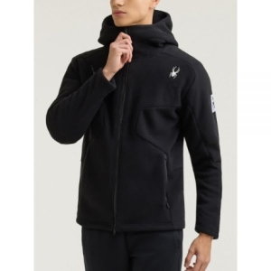 스파이더  본사 공용 유로스포츠 플리스 본딩 후드 집업 자켓 SPHWCNFT222UBLK