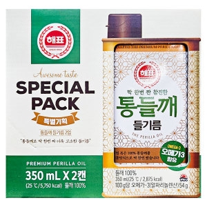 사조해표 통들깨 들기름 350ml 2입