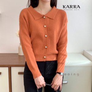 카라 KARRA 크니팅메탈버튼가디건_A3F1180