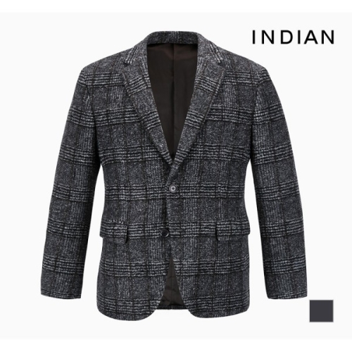 인디안 울저지 빅체크 다크 자켓_MIUFUWWA171