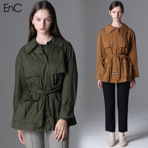 EnC 허리 스트링 웨스트 사파리 점퍼