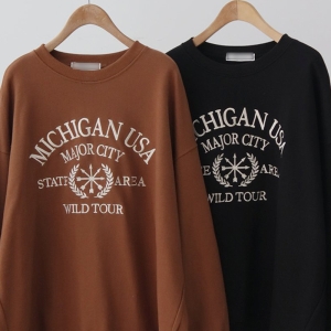 시드마켓 미시간 오버 맨투맨 309O568S 빅사이