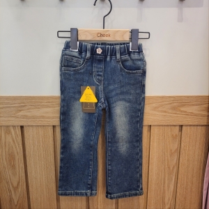 치크 여아 부츠컷핏 기모 데님 CKTJ23T2G 따뜻하고편하고 핏이 이쁜 청바지 인디고 120