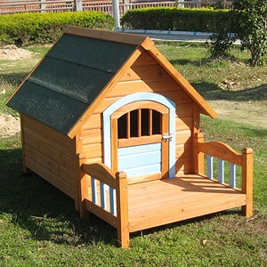 러브펫 대형개집 대형견집 야외용개집 편백나무 예쁜강아지집
