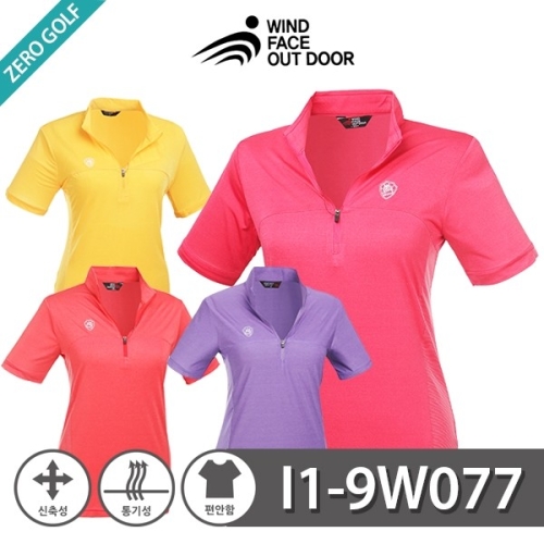 제로아웃도어 WIND FACE   WIND FACE  윈드페이스 하프집업 여성 등산 반팔티셔츠 Model No_I1-9W077