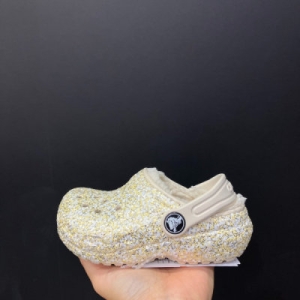 크록스키즈 클래식 라인드 글리터 클로그 토들러 (207463-160)