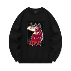 UFC SPORT X 나무13 라스베가스 오버핏 맨투맨 블랙 U2SWU3311BK