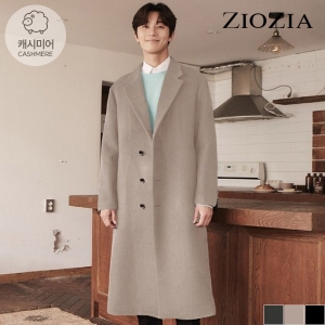 지오지아 캐시미어 블렌드 싱글 오버핏 코트_AEB4CG1102