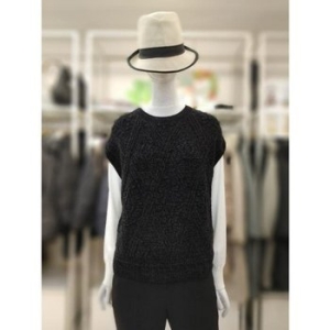 SI 세이브존04 다이아몬드 패턴 니트 조끼 SFV129350BK