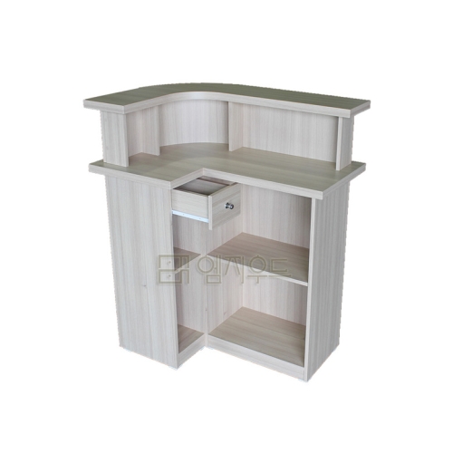 MG우드 라운드 원목무늬 2단 카운터