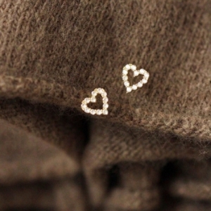 오너클랜  14k gold filled 라인큐하트 귀걸이 여성 패션귀걸이 W9EC21E