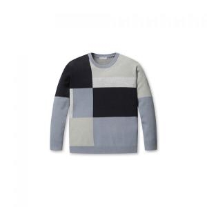 프로젝트엠 남성 블록 패턴 스웨터 풀오버_EPD4ER1330