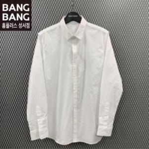 뱅뱅 성서 몰04 남성면스판흰색긴팔남방 반값얇고구김적고스판짱 98%면 S11107219