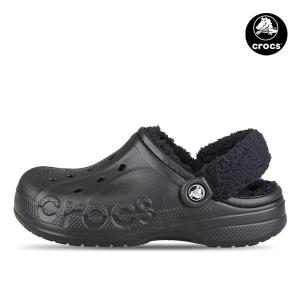 크록스 여성 바야 라인드 퍼즈 스트랩 클로그_206633-060