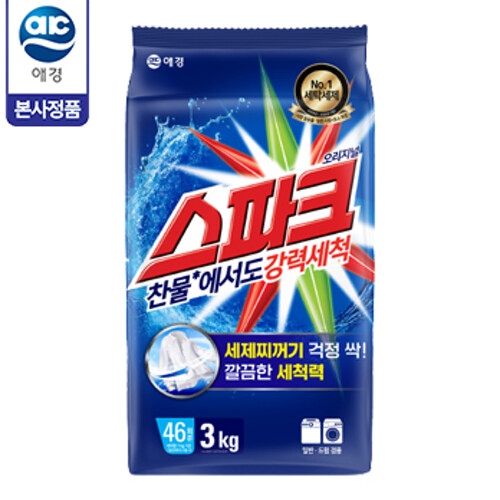 스파크 오리지널 세제 3kg 리필 1개