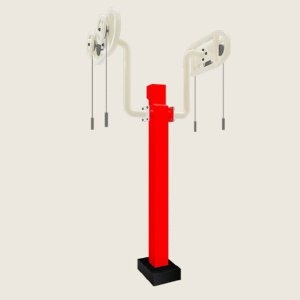 우리  WRSP-4911 양팔줄당기기 2인용 철재 야외운동