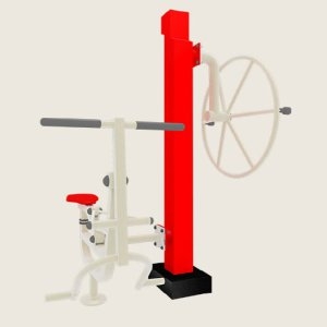 우리  WRSP-4962 노젓기+상체근육풀기 2인용 철재