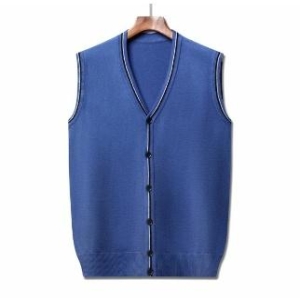 포맨 남성 니트 조끼 울 스웨터 카디건 민소매 버튼 다운 v 넥 솔리드 컬러 캐주얼 패션 가을 겨울 tuj30v43