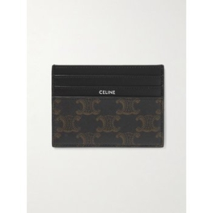 셀린느 남성 Triomphe Leather-Trimmed Coated-Canvas Cardholder 카드지갑 10K912FGS ..