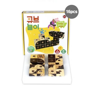에드토이  큐브 놀이 원목 자석 블럭
