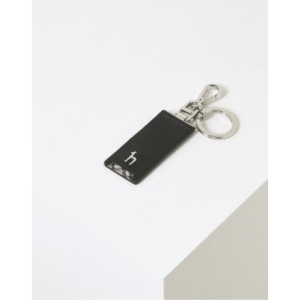 헤지스 남성 블랙 퍼피로고 체크배색 키링 HJHO3E281BK