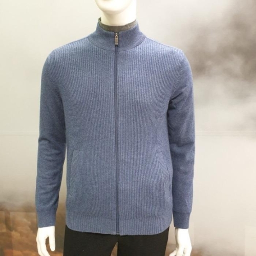Superior 임페리얼 슈페리어 남성 캐시미어 혼방 집업 가디건 블루  SCZ540144