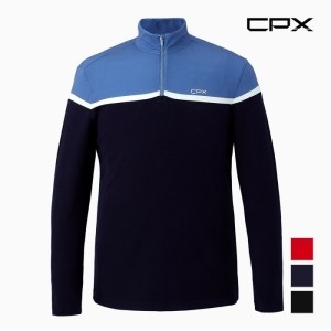 CPX  남성 어깨포인트 배색 록 집업 티셔츠_MGMALWF7401