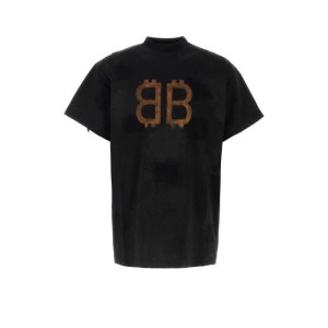 발렌시아가 긴팔 티셔츠 739028TOVN8 1055 BLACK