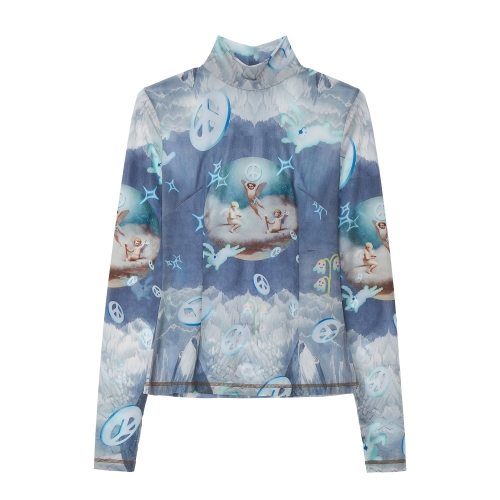 비건타이거 쥬라실 프린트 탑 VI5TO123BG