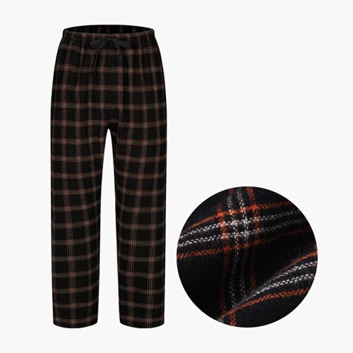 BYC 남성 면기모 순면 겨울잠옷바지 9부 파자마 하의 체크