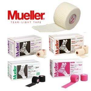 뮬러 티어라이트 박스 24롤 5cmx6.8M 스포츠 테이핑 테이프 손가락 손목 발목 볼링 미국 본사 공급