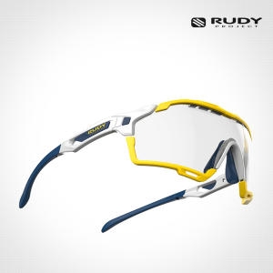 루디 컷라인 화이트 옐로우범퍼 실버미러 변색 자전거고글 SP637869-0009
