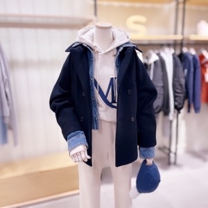 시에로 엠버시 MBERSIE 더블버튼 코쿤핏 피코트 SJ4CTF01M